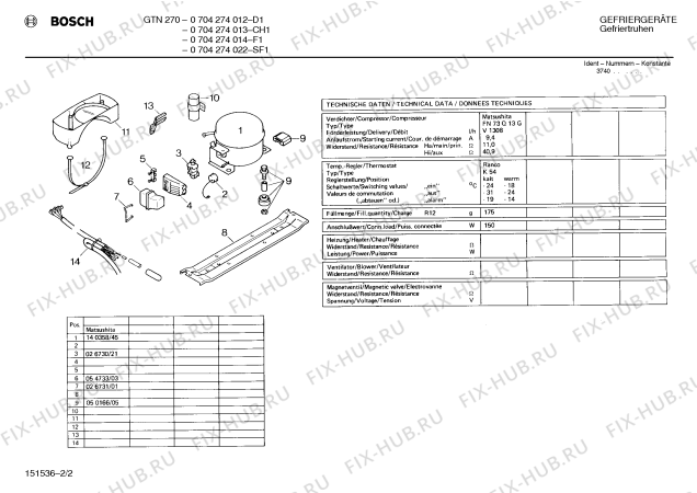Взрыв-схема холодильника Bosch 0704274013 GT268L - Схема узла 02