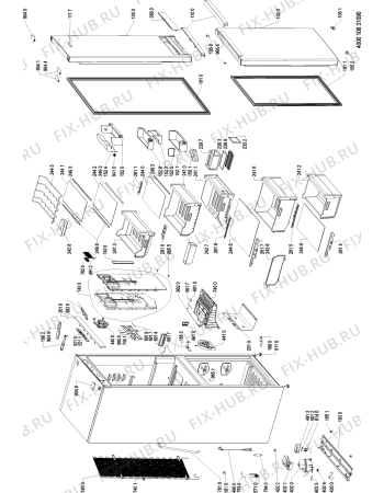 Схема №1 BSNF 8752 W с изображением Сенсорная панель для холодильника Whirlpool 481010815626