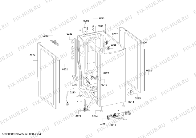 Схема №2 WOT20351EE с изображением Силовой модуль для стиралки Bosch 00709898