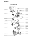 Схема №1 RO2455WA/4Q0 с изображением Крышка для электропылесоса Rowenta RS-RT900798