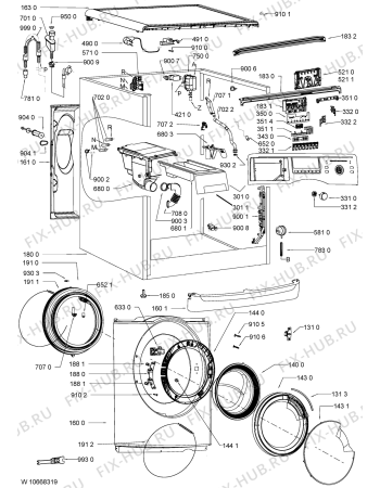 Схема №2 SPA1040 с изображением Обшивка для стиралки Whirlpool 481010678827