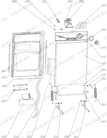 Взрыв-схема посудомоечной машины Korting KGI600E (161248, WQP12-9026A) - Схема узла 02