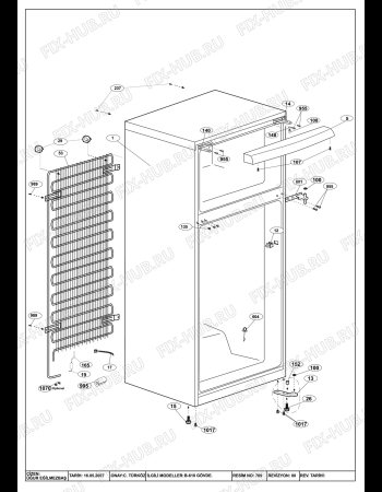 Схема №3 BEKO RDF 6100 (7222148714) с изображением Преобразователь для холодильника Beko 4349960100