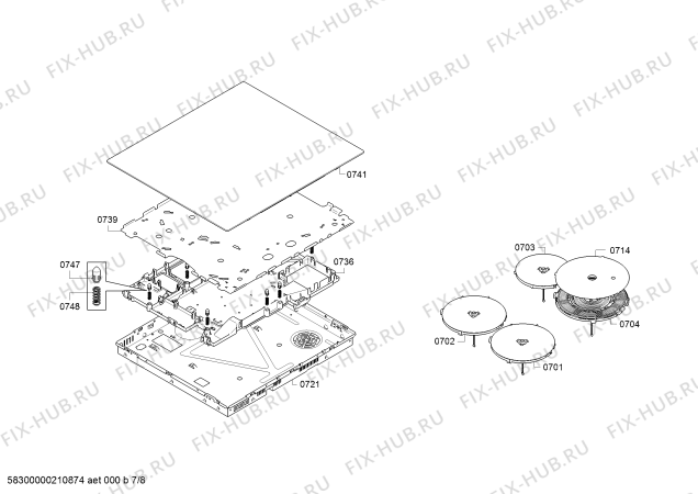 Взрыв-схема плиты (духовки) Bosch HLL09A020U - Схема узла 07