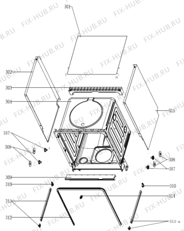 Взрыв-схема посудомоечной машины Gorenje GV61214 (373773, WQP12-7311) - Схема узла 03