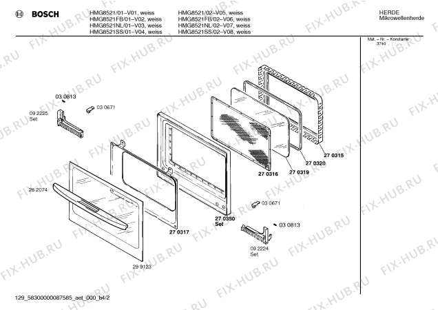 Схема №3 HMG8521SS с изображением Инструкция по эксплуатации для микроволновой печи Bosch 00520242