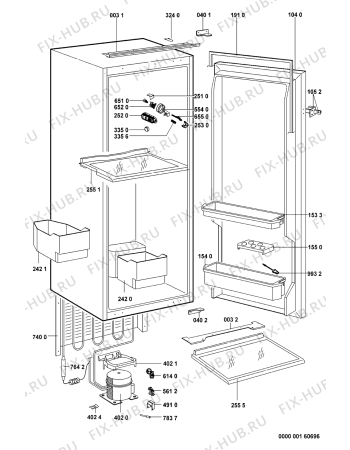 Схема №1 CB 604 W 901.235.20 с изображением Запчасть для холодильника Whirlpool 481231028373