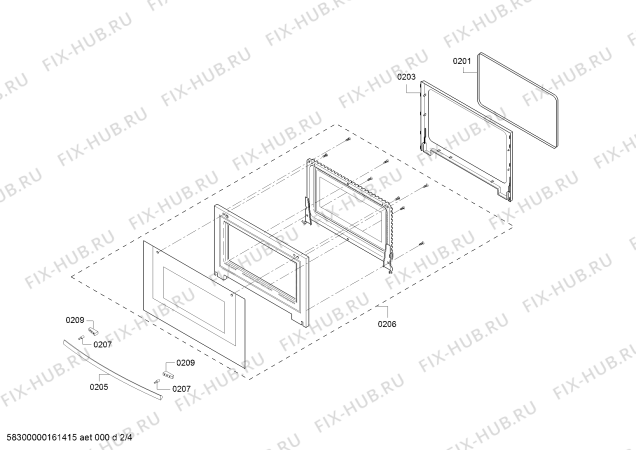 Схема №3 C57W40N0 с изображением Панель управления для духового шкафа Bosch 00687943