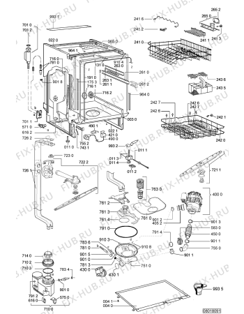 Схема №1 ADG 676/1 FD с изображением Сенсорная панель для посудомоечной машины Whirlpool 480140101986