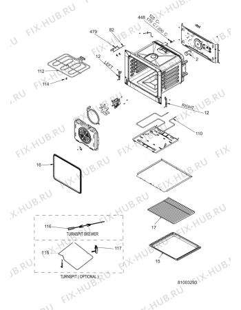 Схема №3 ACM 6601 G/IX с изображением Тумблер для плиты (духовки) Whirlpool 482000092992