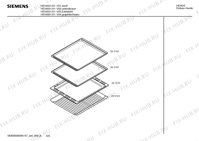 Схема №3 HE54041 с изображением Панель управления для плиты (духовки) Siemens 00351576