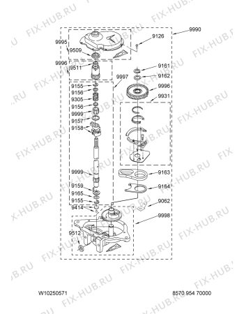Схема №5 YMET3800TW2 с изображением Порошкоприемник (дозатор) для стиралки Whirlpool 481941879399