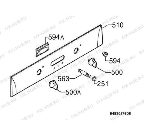 Взрыв-схема плиты (духовки) Zanussi ZOB891SX - Схема узла Command panel 037