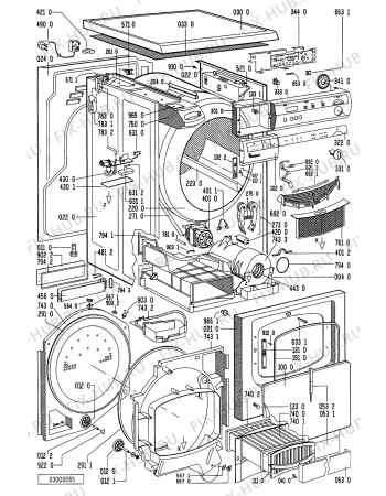 Схема №1 AWZ 565 с изображением Декоративная панель для сушильной машины Whirlpool 481245219409