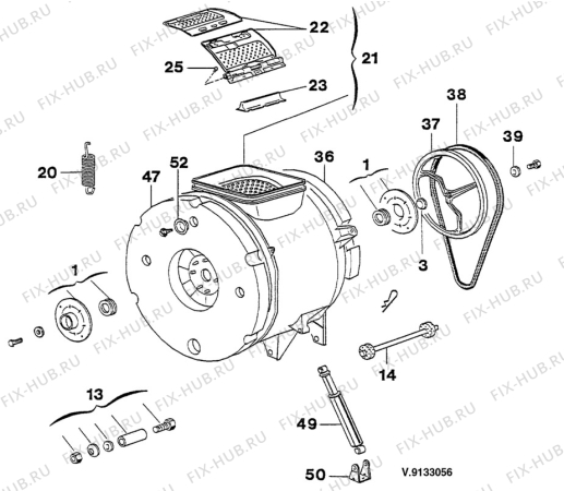 Взрыв-схема стиральной машины Zanussi TL0532C - Схема узла W30 Drum C