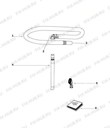 Взрыв-схема пылесоса Electrolux UK2250A - Схема узла Accessories