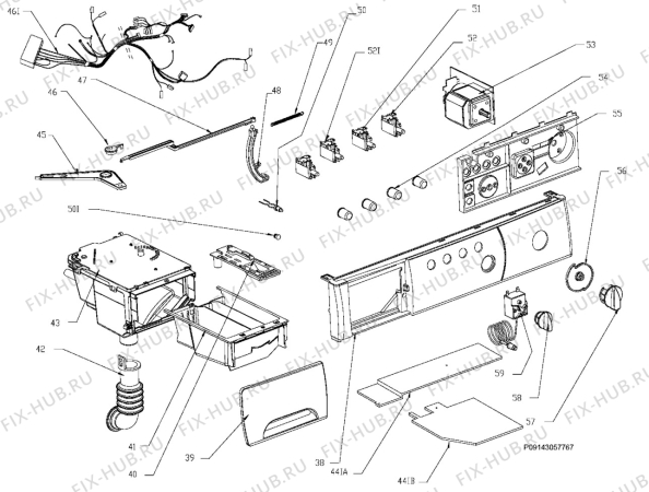 Взрыв-схема комплектующей Zanussi Z805 - Схема узла Section 2