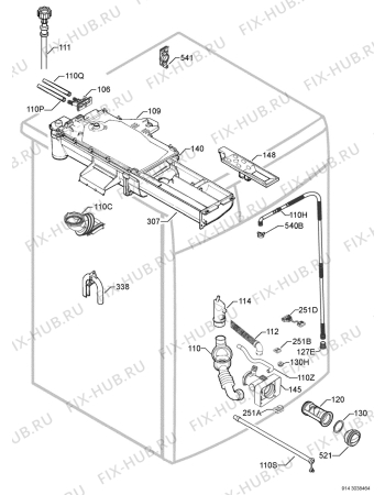 Взрыв-схема стиральной машины Zanussi Electrolux ZWF14791W - Схема узла Hydraulic System 272