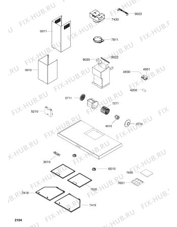 Схема №1 DBR 5812 IN/PT с изображением Воздушный канал для вытяжки Whirlpool 481245388092