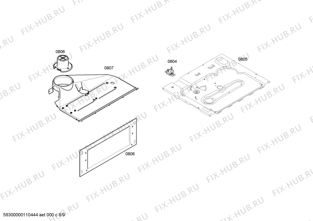 Схема №7 HBN43M551A с изображением Решетка для плиты (духовки) Bosch 00445364