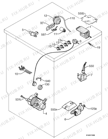 Взрыв-схема стиральной машины Zanussi FLD806 - Схема узла Electrical equipment 268