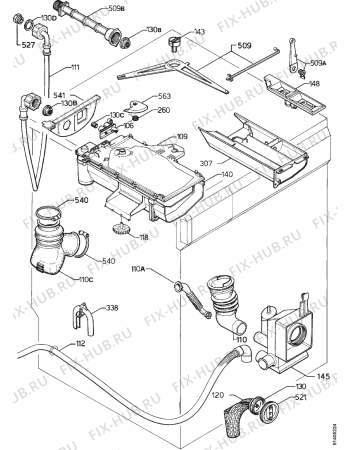 Взрыв-схема стиральной машины Zanussi WDS1002C - Схема узла Hydraulic System 272