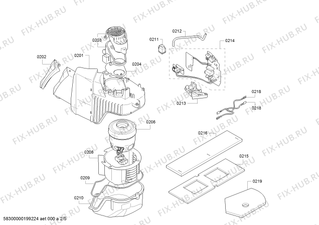 Схема №4 BGS5A32R Bosch Relaxx'x ProSilence Plus с изображением Крышка для электропылесоса Bosch 00750669