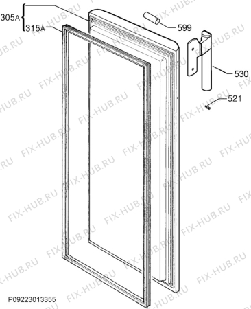Взрыв-схема холодильника Electrolux SG231N - Схема узла Door 003