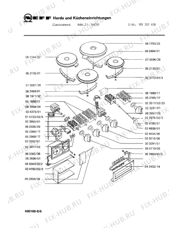 Взрыв-схема плиты (духовки) Neff 195303458 1484.21NHCSK - Схема узла 06