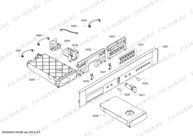 Схема №4 B46C74N3 с изображением Помпа для электропечи Bosch 00654066