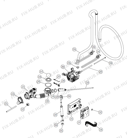 Взрыв-схема стиральной машины Gorenje Prof. Washer (pump) SF   -Grey (177000, WMC55) - Схема узла 02