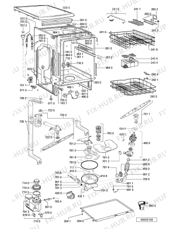 Схема №1 ADP 4685 WHM с изображением Модуль (плата) управления для посудомойки Whirlpool 481221838298
