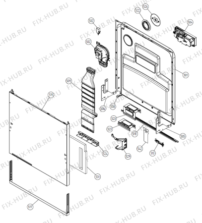 Схема №4 D3730 AU   -Titanium FI (336832, DW20.4) с изображением Сенсорная панель для посудомоечной машины Gorenje 342711
