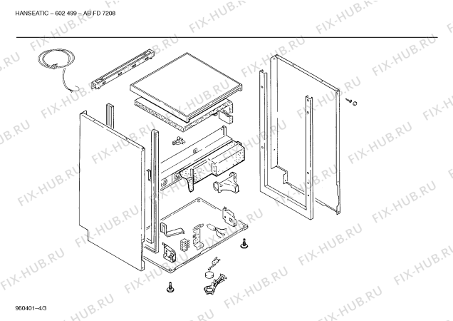 Схема №4 SMSGEA6RK с изображением Столешница для посудомоечной машины Bosch 00204366