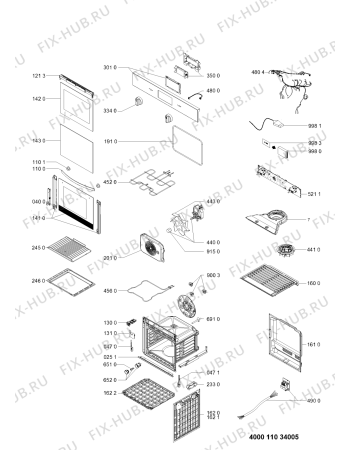 Схема №1 IFW 6540 P IX с изображением Субмодуль для духового шкафа Whirlpool 481011025335