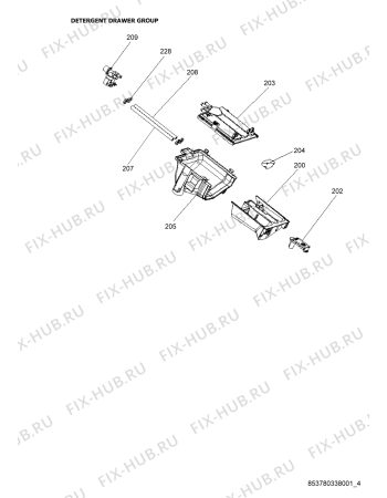 Схема №4 AWG 5101/M с изображением Электропроводка для стиральной машины Whirlpool 482000009810