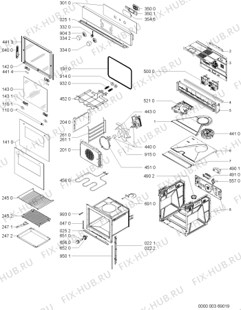 Схема №1 AKZ550IX (F091158) с изображением Панель для электропечи Indesit C00331352