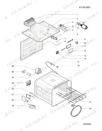Схема №3 AHP69PX (F044513) с изображением Руководство для плиты (духовки) Indesit C00196419