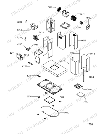 Схема №1 DBRI 5810 IN с изображением Обшивка для электровытяжки Whirlpool 481246058412