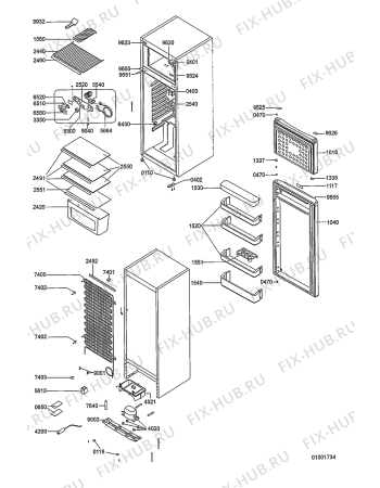 Схема №1 ARC2283 (F090336) с изображением Дверь для холодильника Indesit C00329566