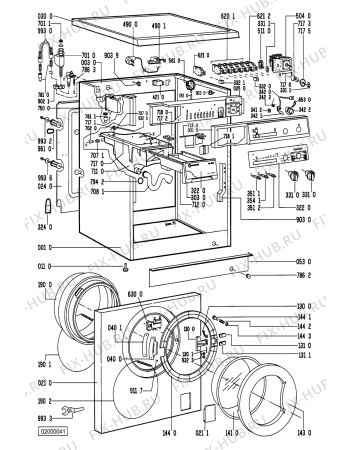 Схема №1 WA 2352/WS/I с изображением Декоративная панель для стиральной машины Whirlpool 481245219223