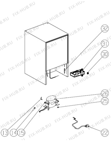 Взрыв-схема холодильника Zanussi ZRG10800WA - Схема узла Cooling system 017