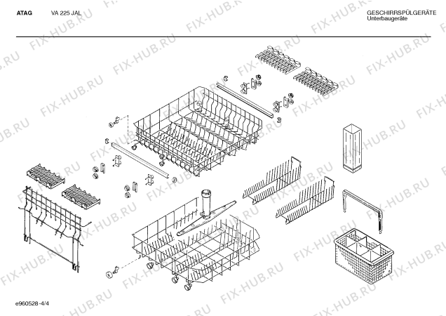 Взрыв-схема посудомоечной машины Atag SMIATC6 VA 225 JAL - Схема узла 04