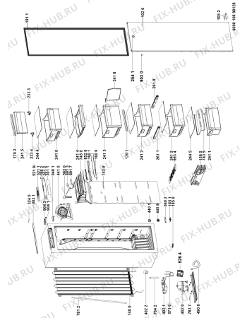 Схема №1 AFB 1841 A++ с изображением Ящичек для холодильника Whirlpool 481010878429