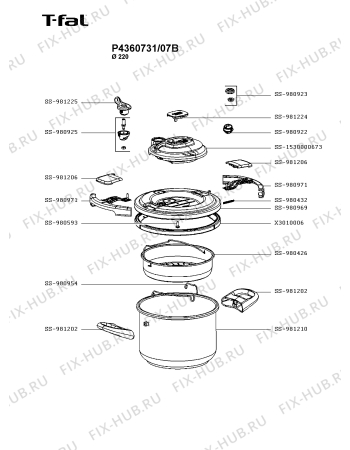 Схема №1 P4360731/07B с изображением Котелка Seb SS-1530000673