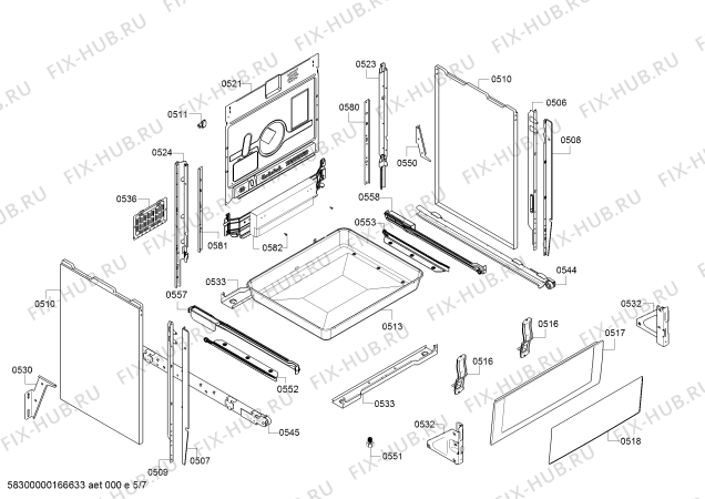 Взрыв-схема плиты (духовки) Bosch HCE854823 - Схема узла 05