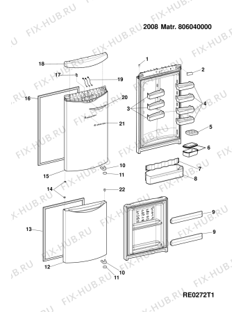 Взрыв-схема холодильника Hotpoint FF7190AEX (F079449) - Схема узла