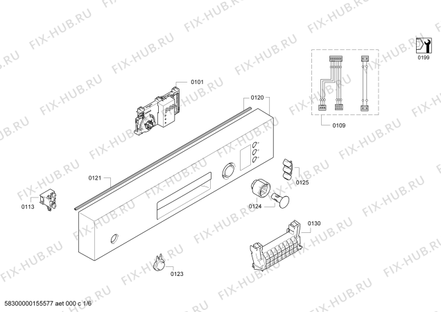 Схема №4 SMU50E35AU с изображением Панель управления для электропосудомоечной машины Bosch 00705375