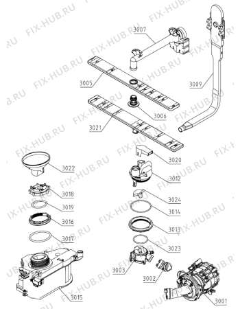 Взрыв-схема посудомоечной машины Gorenje GV63160-C (512389, DW30.1) - Схема узла 03