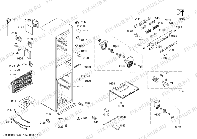 Схема №2 KGF29A45 с изображением Модуль управления для холодильной камеры Siemens 00670213